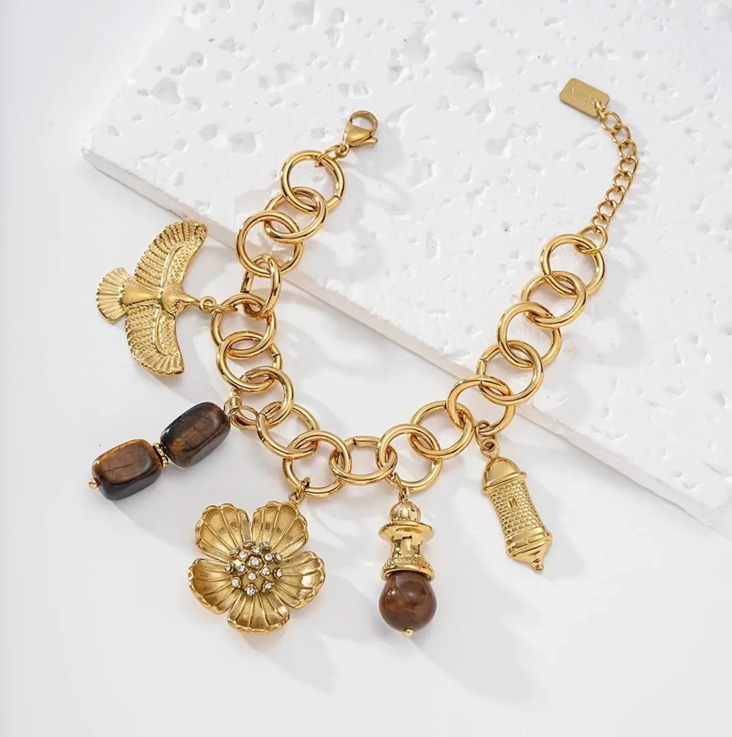 Bracelet Doré Bohème Charms – Image 3
