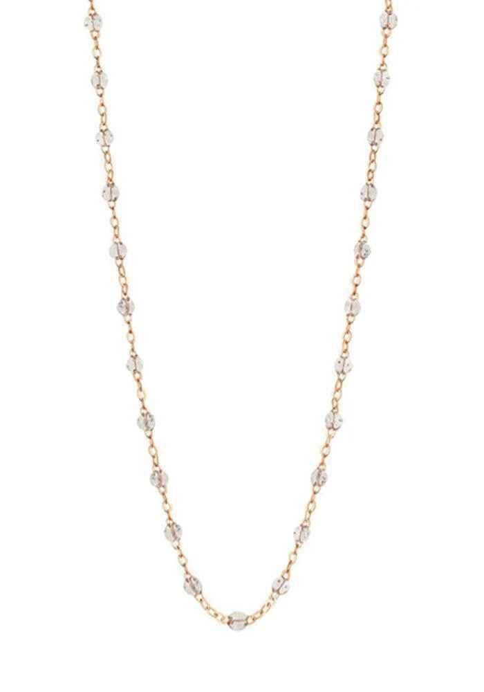 Sautoir Classique Gigi Or Rose Et Résines Sparkle 60cm