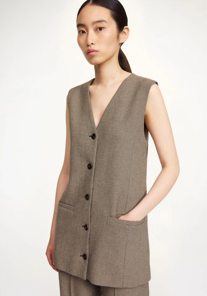 Gilet Sans Manche Francine Beige – Image 4