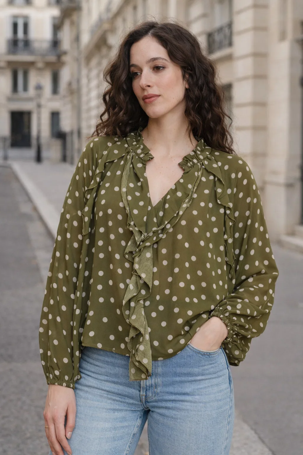 Blouse Pois Esprit Rétro – Image 4