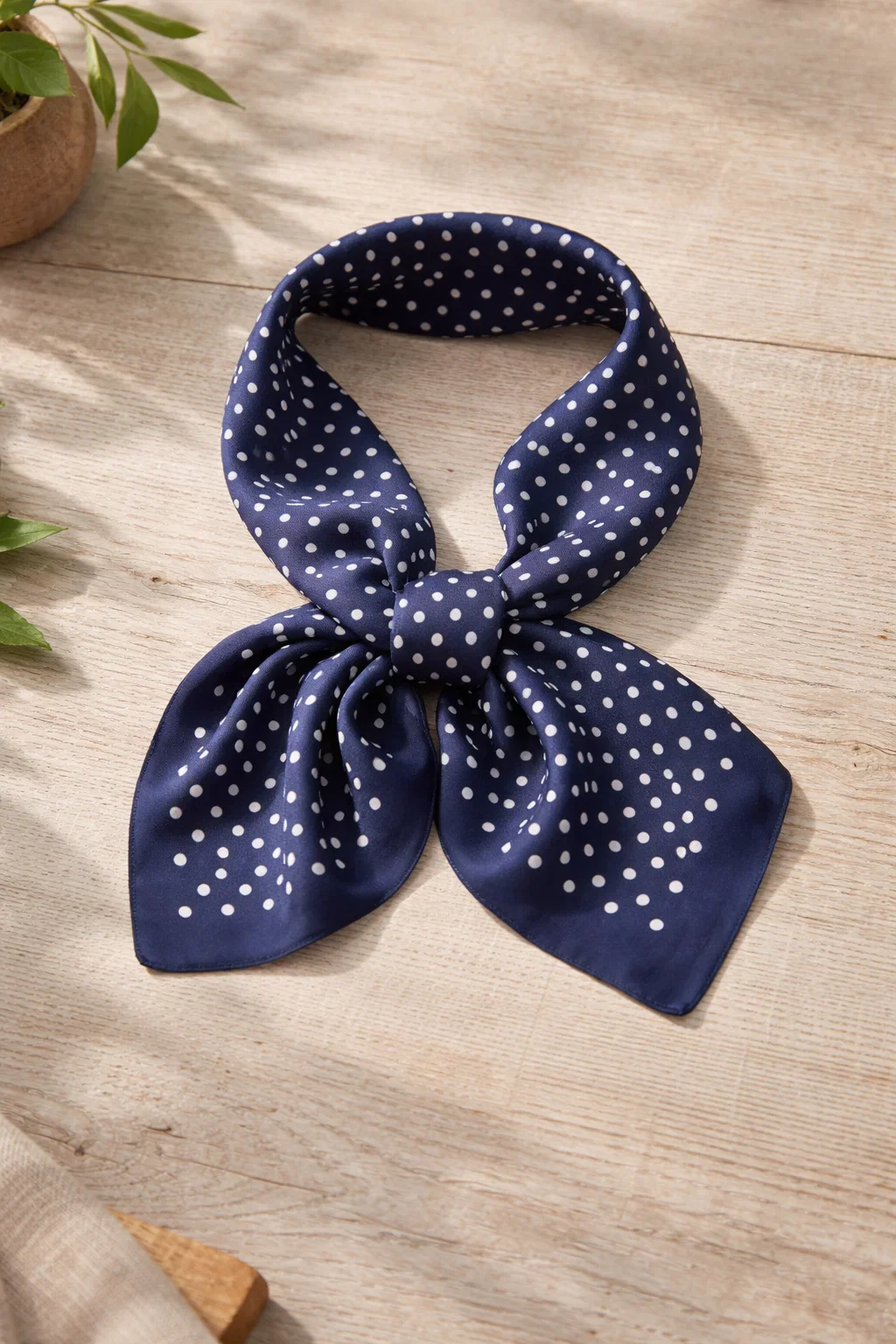 Carré de Foulard Pois Marine – Image 2