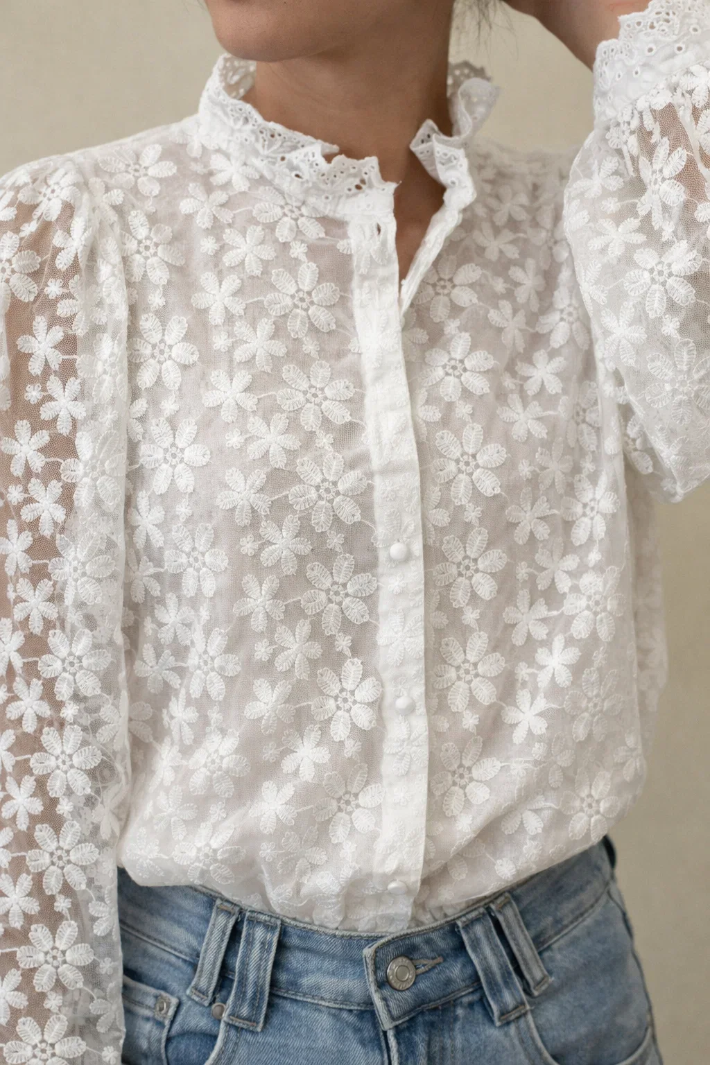 Chemise Dentelle Fleur – Image 3