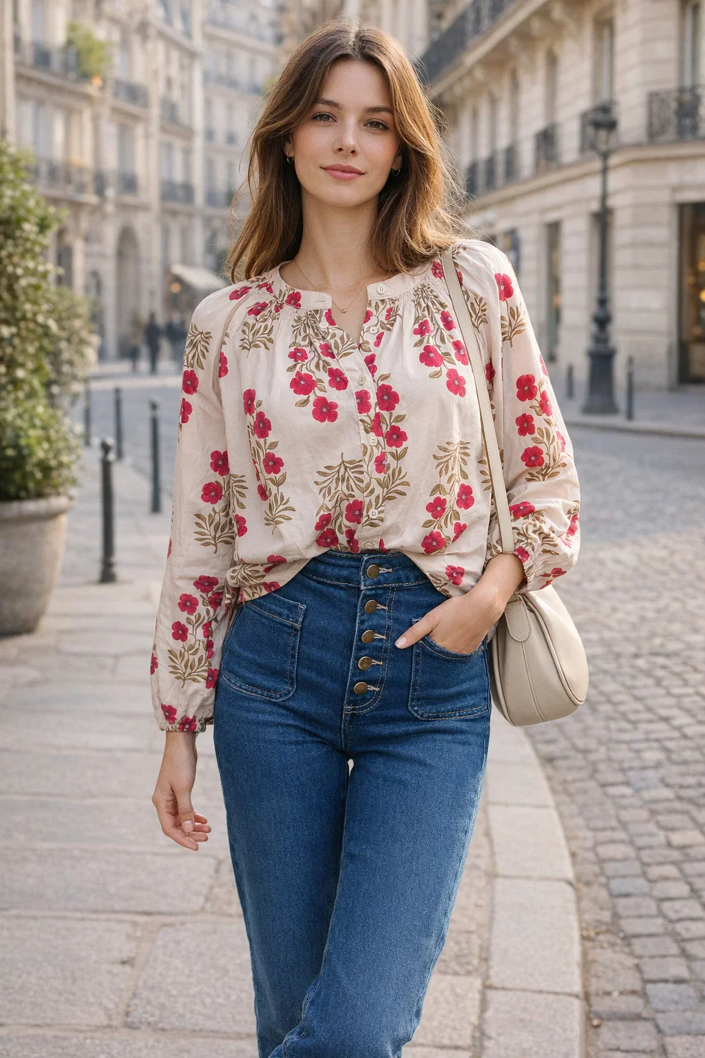 Chemise Fleurs Femme – Image 4