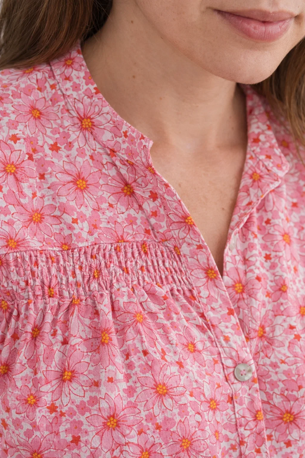 Chemise Fleurie Rose Elena – Image 3