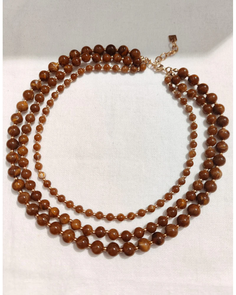 Collier Multi-Rangs Résine – Image 7