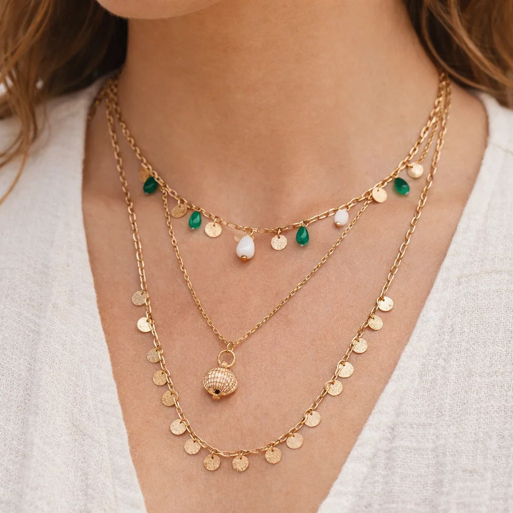 Collier Triple Chaîne – Image 2