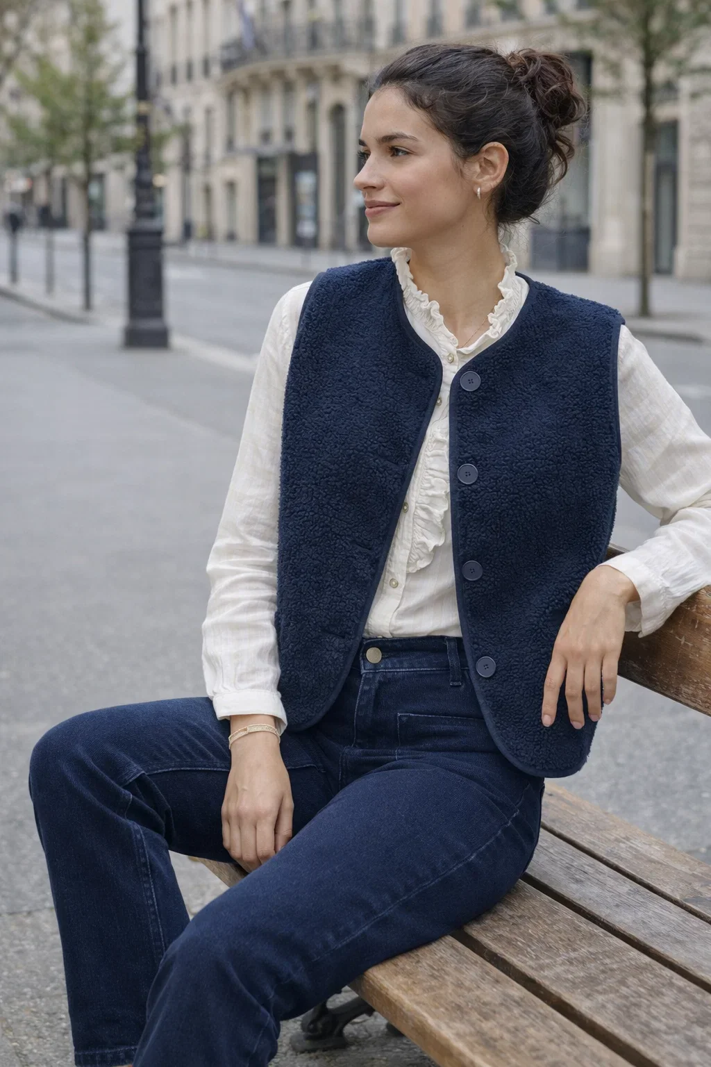 Gilet Cosy Boutonné – Image 4