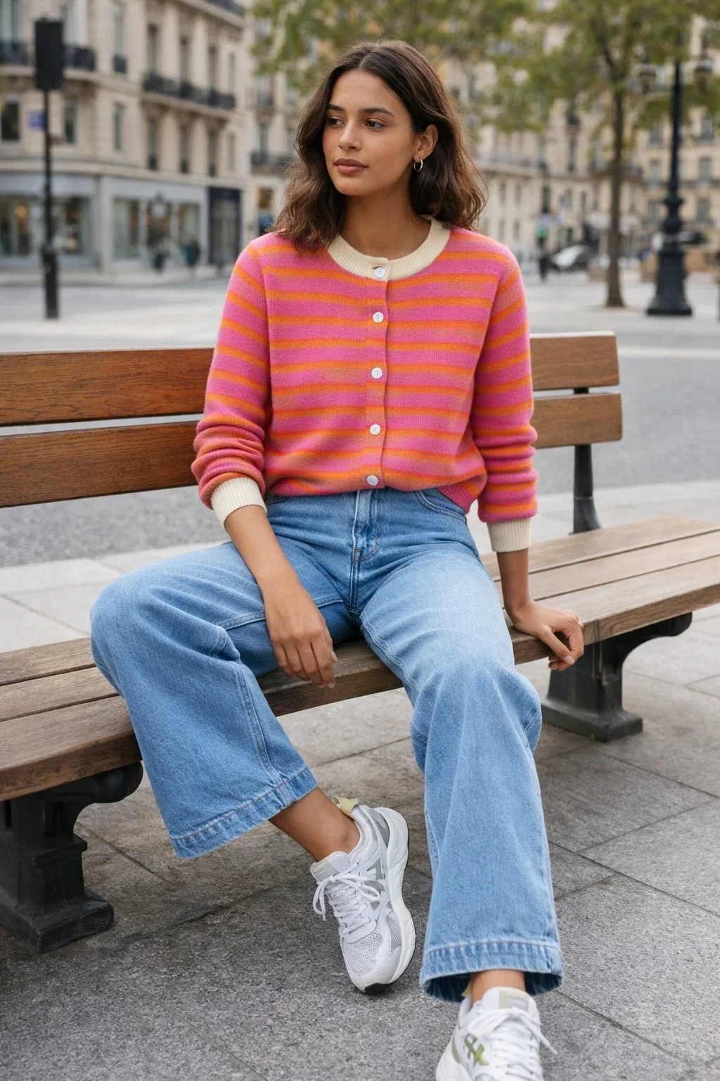 Cardigan Rayures Pop – Image 3