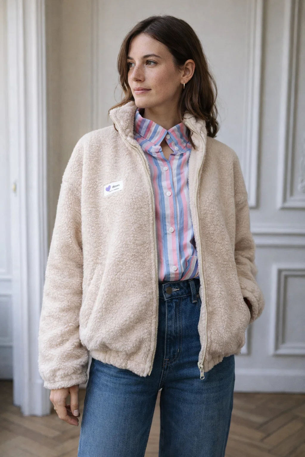 Veste Teddy Beige – Image 4